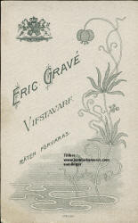 Gravé Eric. Etabl. 22 juni 1901 i Vifstavarv (Västernorrlands län), inneh. Eric Efraim Gravé, f. 1 maj 1876. image